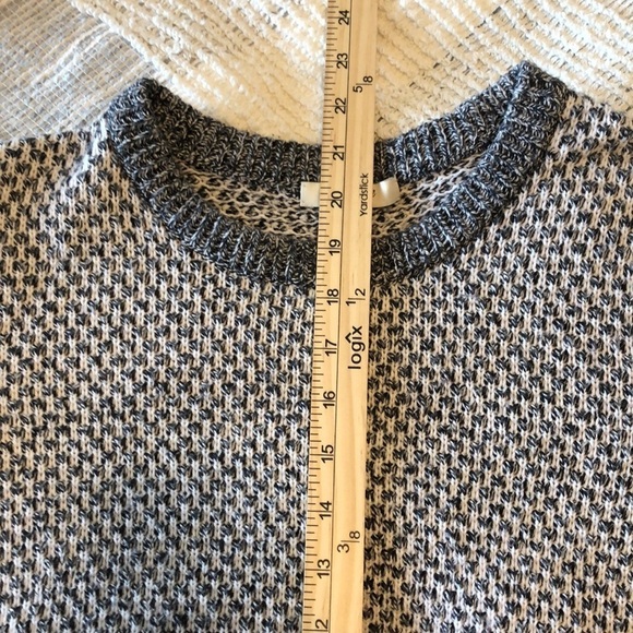 Madewell Womens Checkpoint Crewneck Sweater Sz S Black White Color Block Stripe - Picture 9 of 9